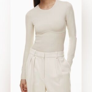 Aritzia Babaton Sculpt Knit Empire Longsleeve